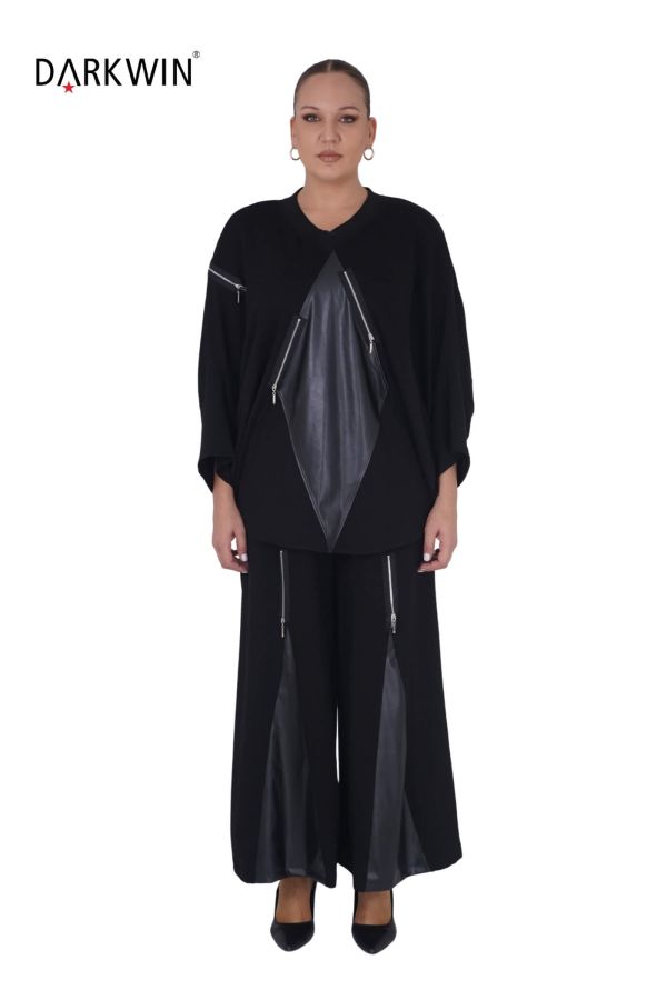 5538 DARKWIN BLUZ-PANTOLON SIYAH - 1