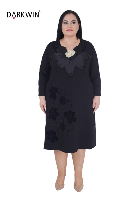 5545 DARKWIN ELBİSE SIYAH - DARKWIN