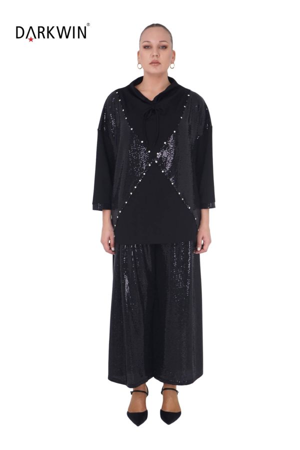 5550 DARKWIN BLUZ-PANTOLON SIYAH - 1