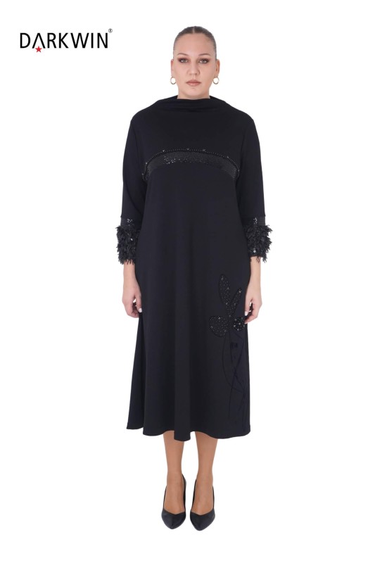 5553 DARKWIN ELBİSE SIYAH - DARKWIN
