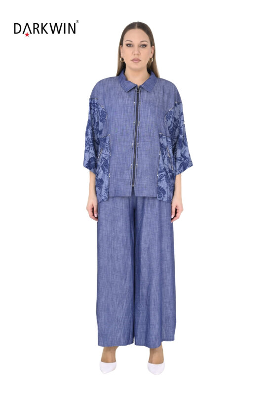 5590 DARKWIN GÖMLEK-PANTOLON LACIVERT - DARKWIN