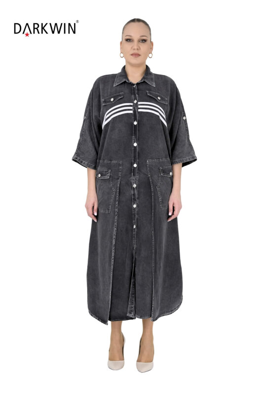 5652 DARKWIN ELBİSE SIYAH - DARKWIN AN