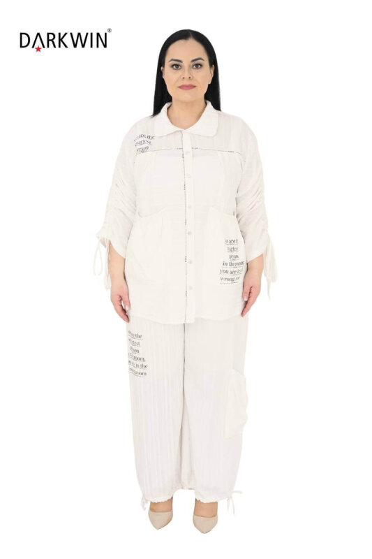 5658 DARKWIN GÖMLEK-PANTOLON EKRU - DARKWIN AN