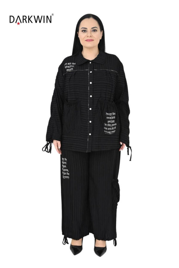 5658 DARKWIN GÖMLEK-PANTOLON SIYAH - 1