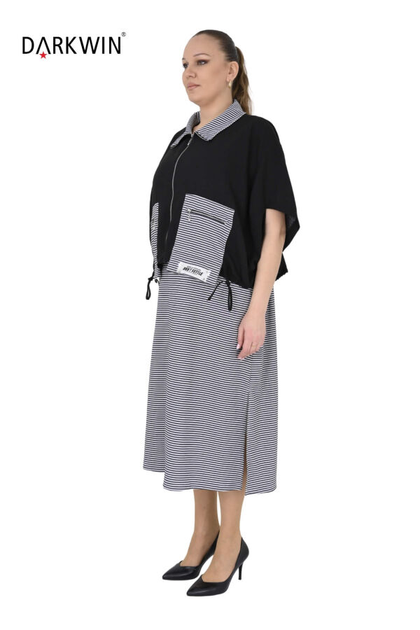 5701 DARKWIN ELBİSE-MONT SIYAH - 2