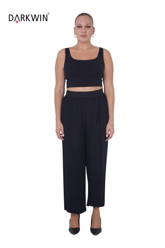 5711 DARKWIN BLUZ-PANTOLON SIYAH - Thumbnail