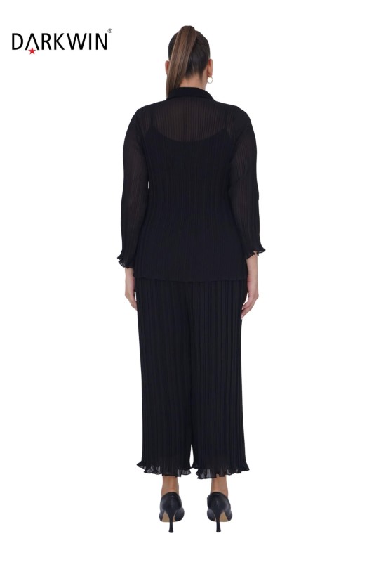 5712 DARKWIN BLUZ-PANTOLON SIYAH - Thumbnail
