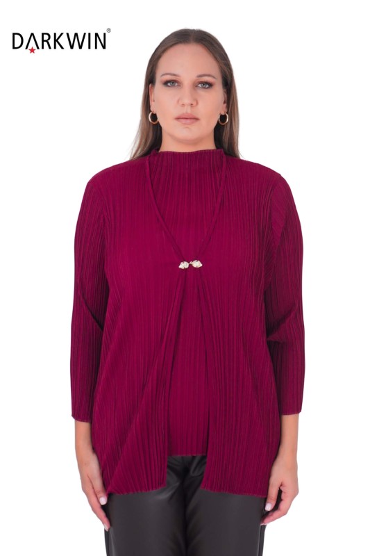 DARKWIN - 5714-5 DARKWIN BLUZ BORDO