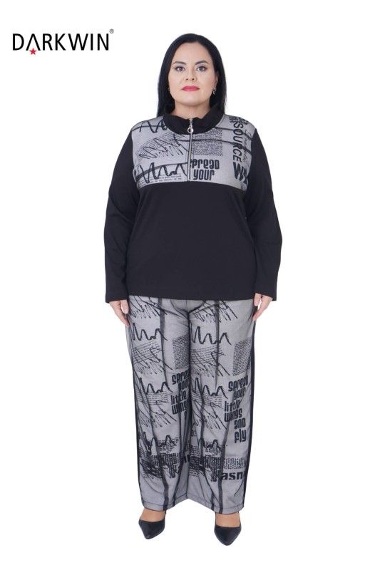 Darkwin - 5715 DARKWIN BLUZ-PANTOLON SIYAH