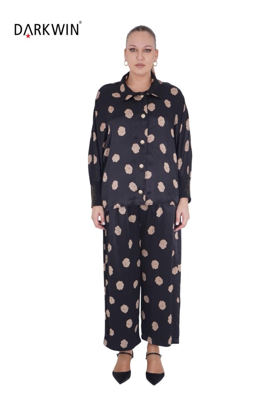 5718 DARKWIN GÖMLEK-PANTOLON SIYAH - Thumbnail