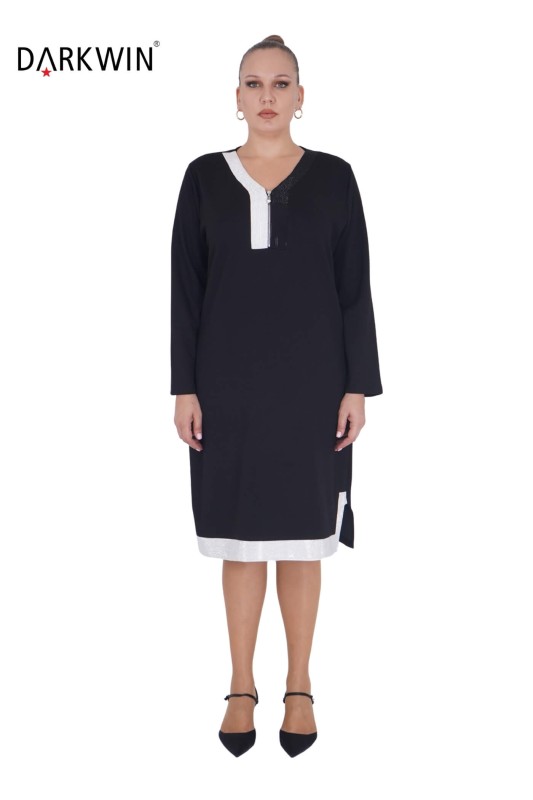 5800-1 DARKWIN ELBİSE SIYAH - Darkwin