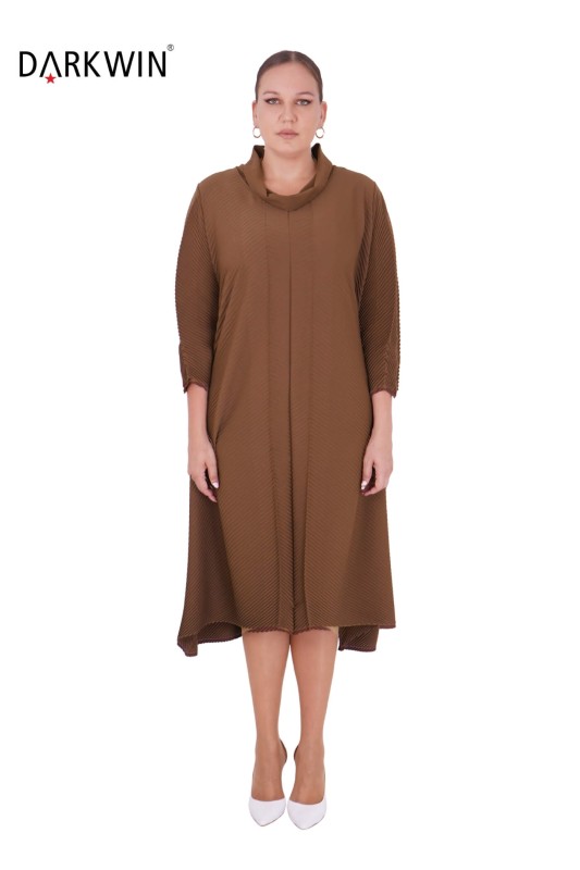 DARKWIN - 5802-06 DARKWIN ELBİSE KAHVE