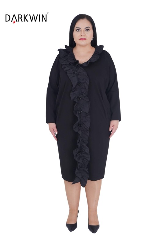 5808-1 DARKWIN ELBİSE SIYAH - Darkwin