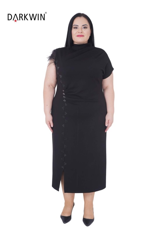 5811-1 DARKWIN ELBİSE SIYAH - Darkwin