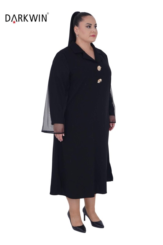 DARKWIN - 5811 DARKWIN ELBİSE SIYAH (1)