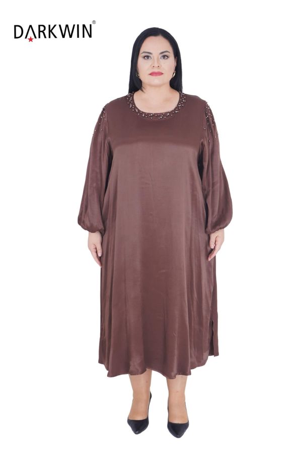 5815-06 DARKWIN ELBİSE KAHVE - 1