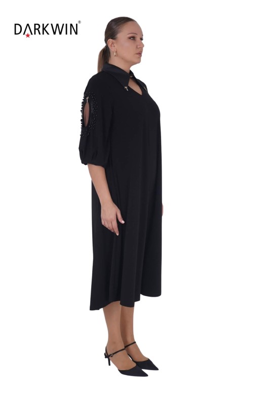 DARKWIN - 5823 DARKWIN ELBİSE SIYAH (1)