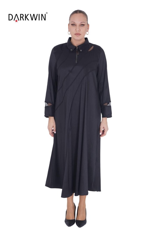 5827 DARKWIN ELBİSE SIYAH - Thumbnail