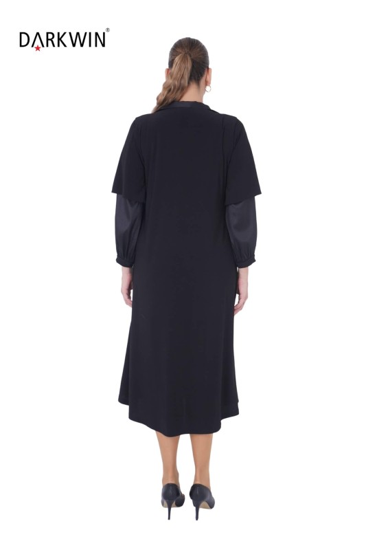 5828 DARKWIN ELBİSE SIYAH - Thumbnail