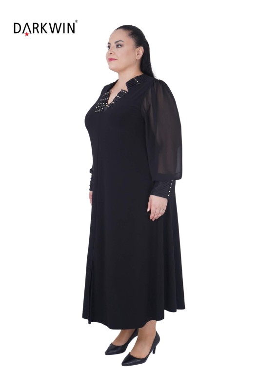 DARKWIN - 5829 DARKWIN ELBİSE SIYAH (1)