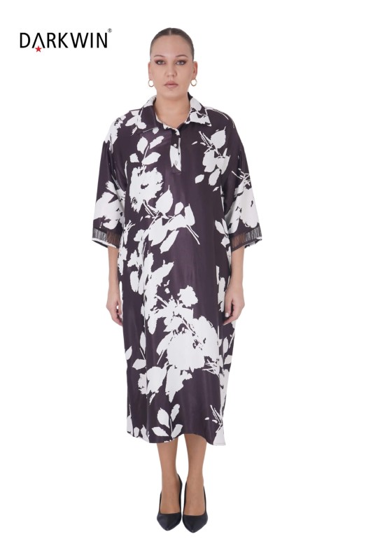 5831-06 DARKWIN ELBİSE KAHVE - Darkwin