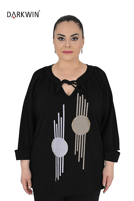 5854 DARKWIN TUNİK SIYAH - DARKWIN