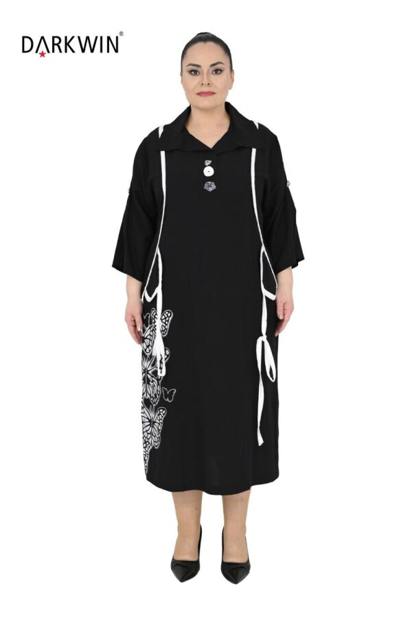 5860 DARKWIN ELBİSE SIYAH-EKRU - 1