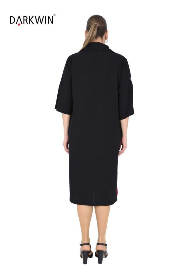 5860 DARKWIN ELBİSE SIYAH-FUSYA - 3