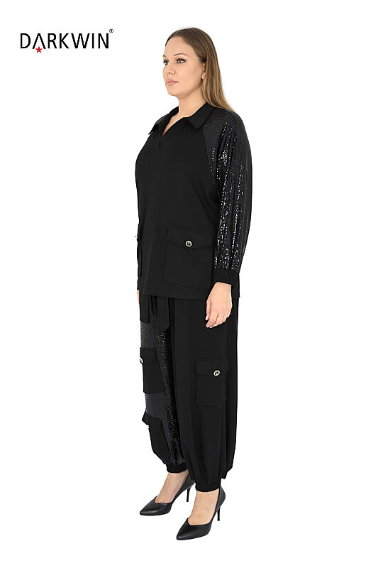 5883 DARKWIN BLUZ-PANTOLON SIYAH - DARKWIN (1)