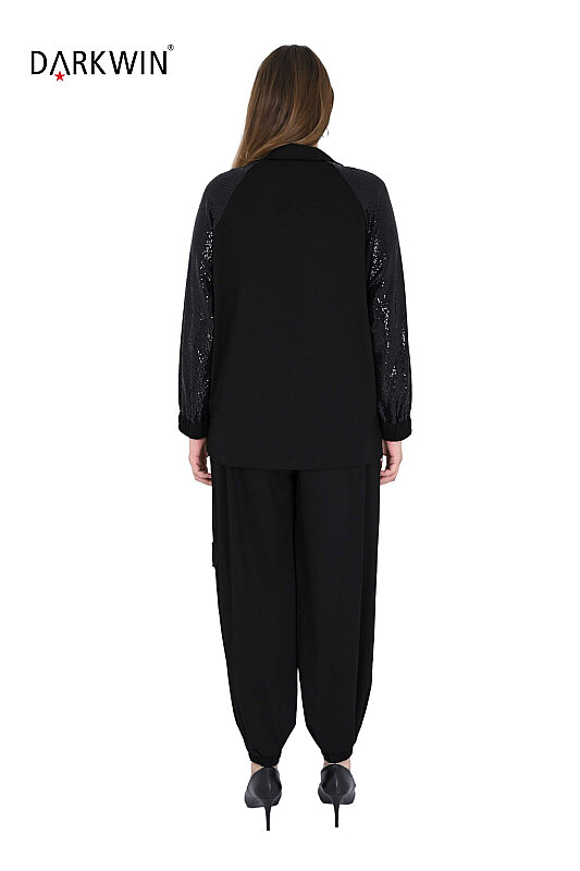 5883 DARKWIN BLUZ-PANTOLON SIYAH - 3