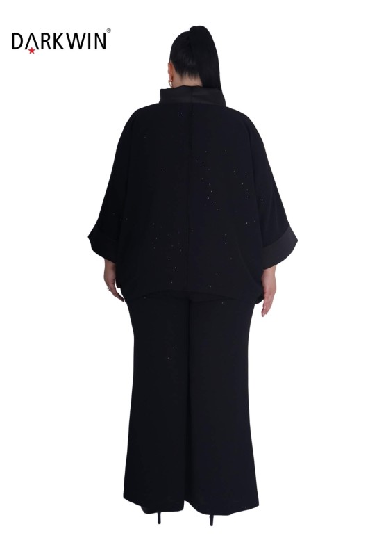 6014 CNG BLUZ-PANTOLON BLACK - Thumbnail