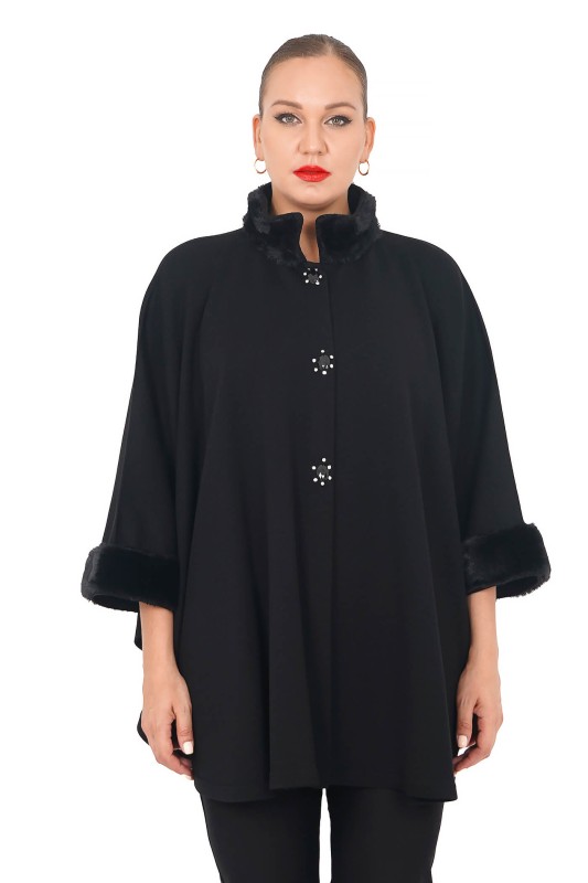 602 HEY PELERİN SIYAH - Hey