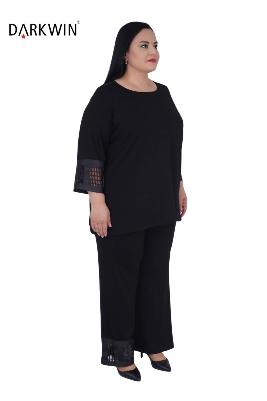 6025 CNG BLUZ-PANTOLON BLACK - Thumbnail