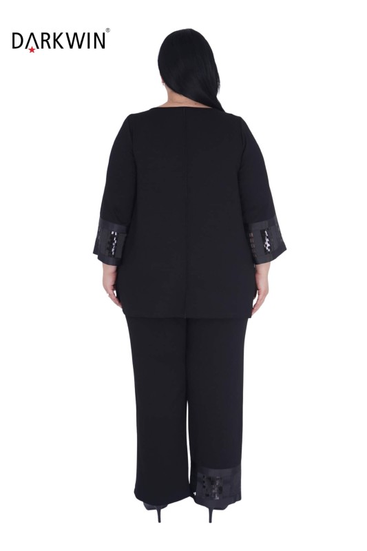 6025 CNG BLUZ-PANTOLON BLACK - Thumbnail