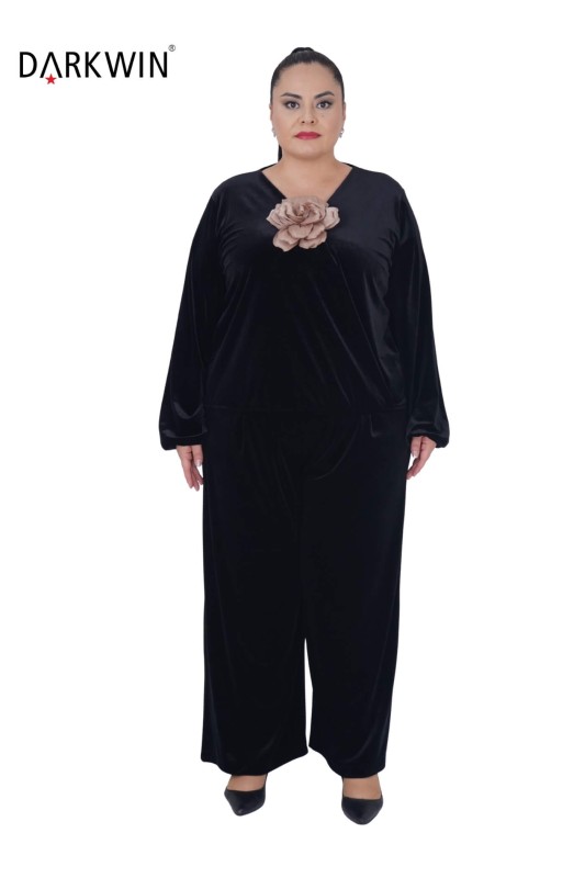 6028 CNG BLUZ-PANTOLON BLACK - Thumbnail