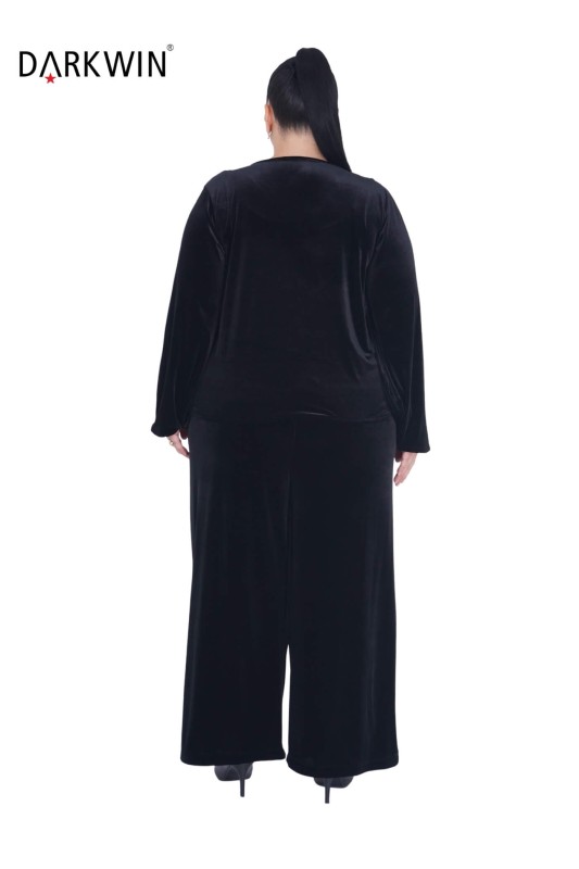6028 CNG BLUZ-PANTOLON BLACK - Thumbnail