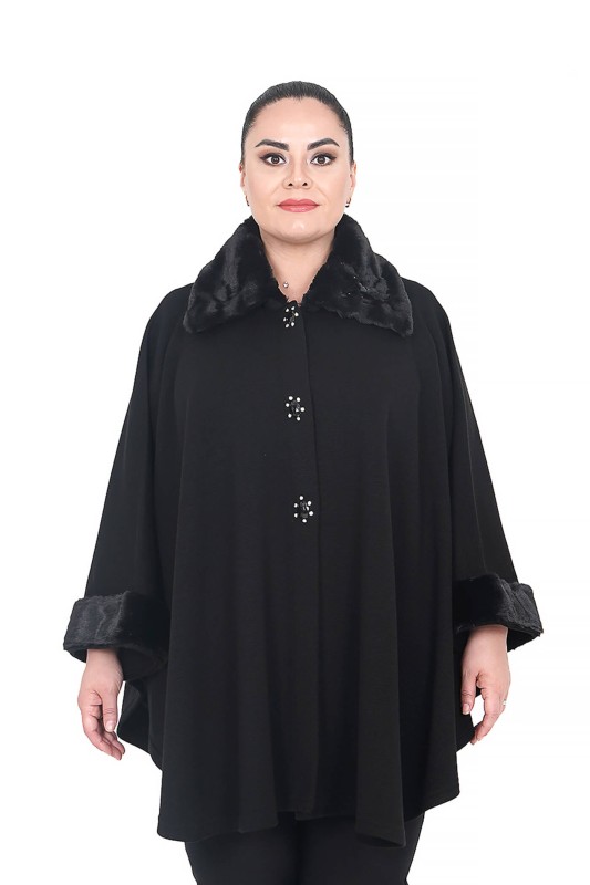 603 HEY PELERİN SIYAH - Hey