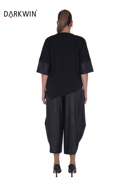 6031 CNG BLUZ-PANTOLON BLACK - Thumbnail