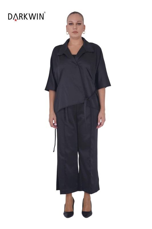 6035 CNG BLUZ-PANTOLON BLACK - Thumbnail