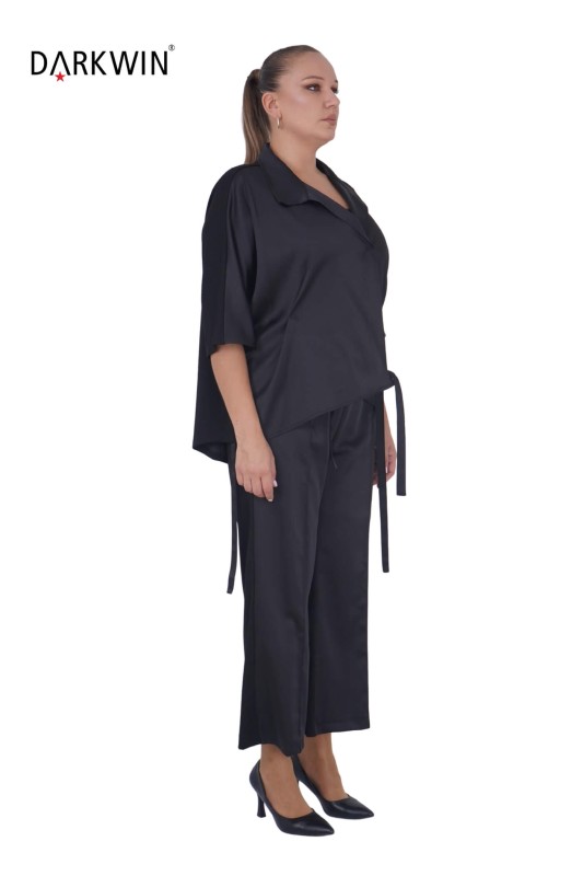 6035 CNG BLUZ-PANTOLON BLACK - Thumbnail