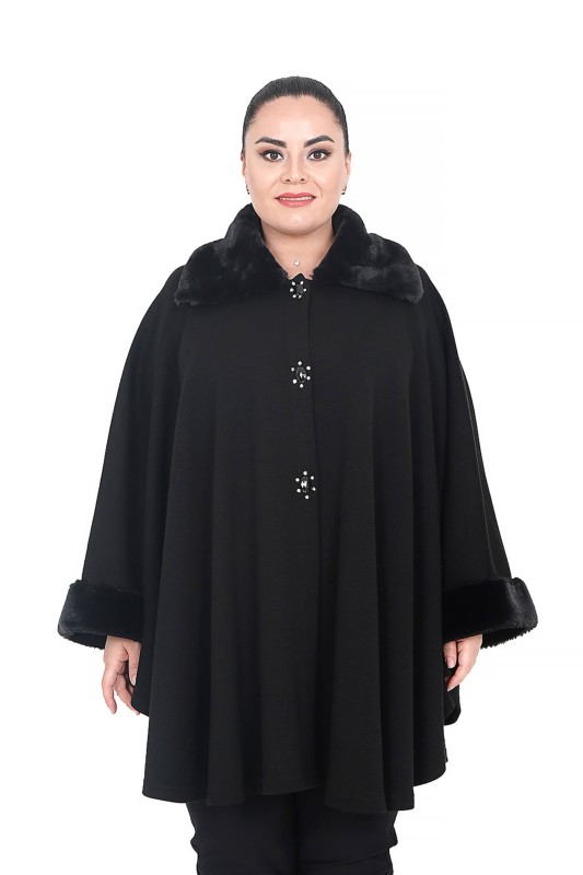 604 HEY PELERİN SIYAH - Hey