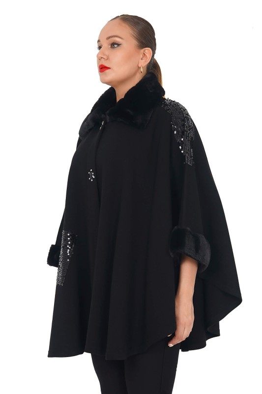 605 HEY PELERİN SIYAH - Hey (1)