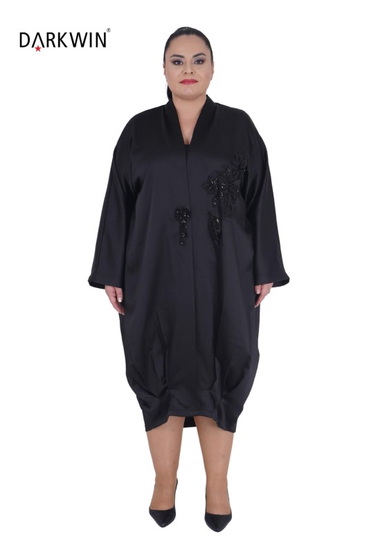 6058 CNG CEKET UZUN BLACK - 1