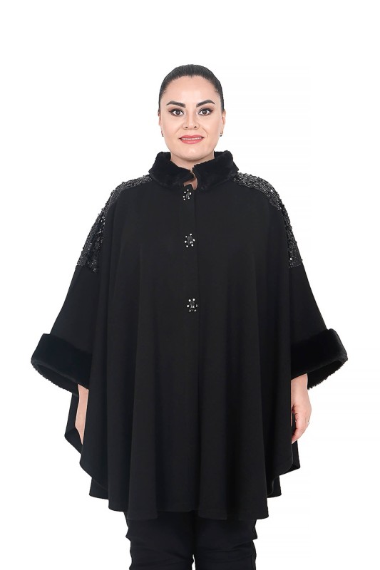 606 HEY PELERİN SIYAH - HEY