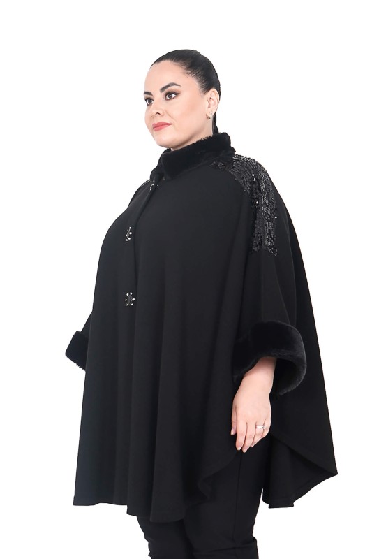 606 HEY PELERİN SIYAH - HEY (1)