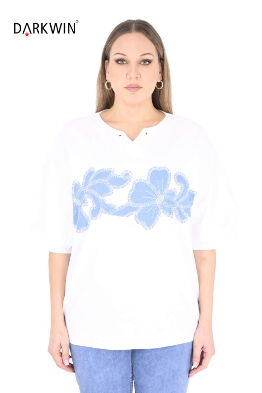 6405-02 DARKWIN BLUZ BEYAZ - DARKWIN