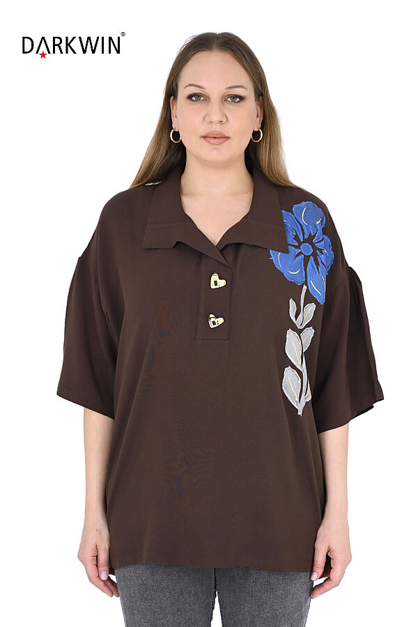 6414-06 DARKWIN BLUZ KAHVE - 1