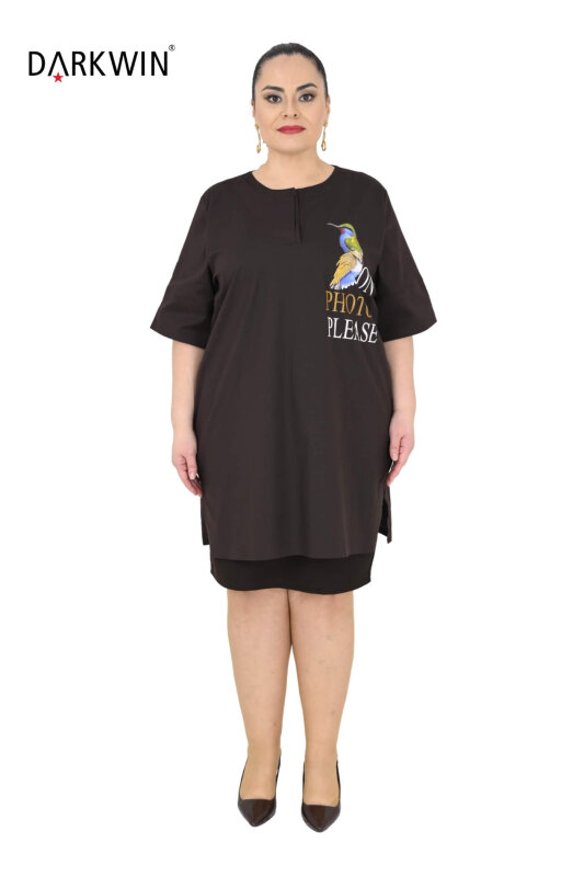 6504-6 DARKWIN TUNİK KAHVE - DARKWIN