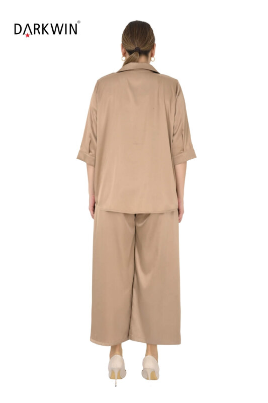 6718-06 DARKWIN BLUZ-PANTOLON KAHVE - 3