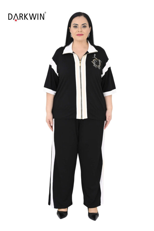 6721 DARKWIN BLUZ-PANTOLON SIYAH - DARKWIN